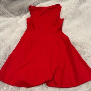 Kate Spade Red Bow Back Fit & Flare Dress